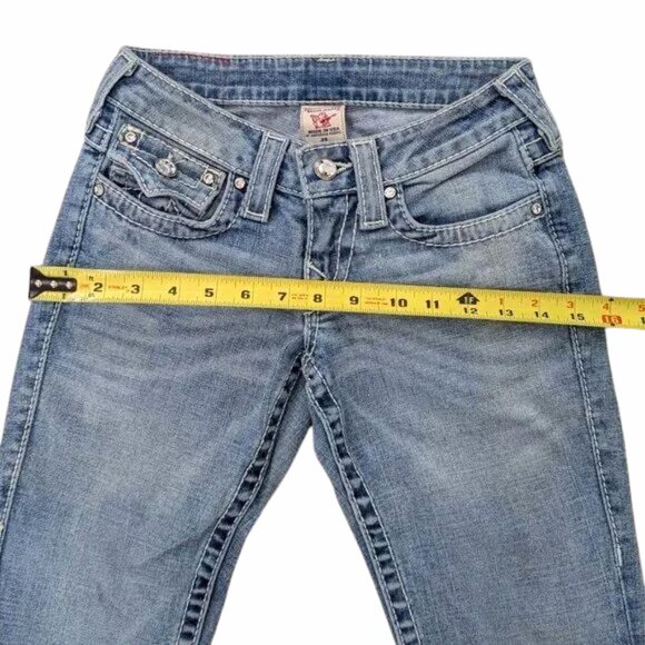 True Religion 24 Jeans Disco Billy Big T RN#112790 CA#30427 Y2K Low Rise - Picture 3 of 8